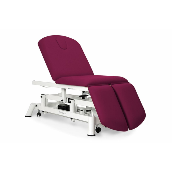 Mobercas elektrisk behandlingsbänk med individuella benstöd, 184 x 70 cm