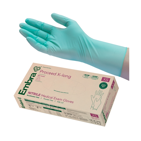 Embra PROCEED XLong acceleratorfri nitril, storlek XS – 100 st