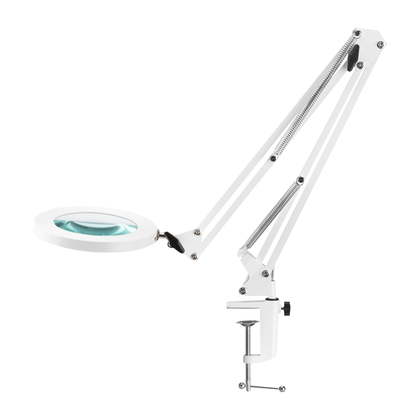 Vit LED-bordslampa med förstoringsglas Glow 308